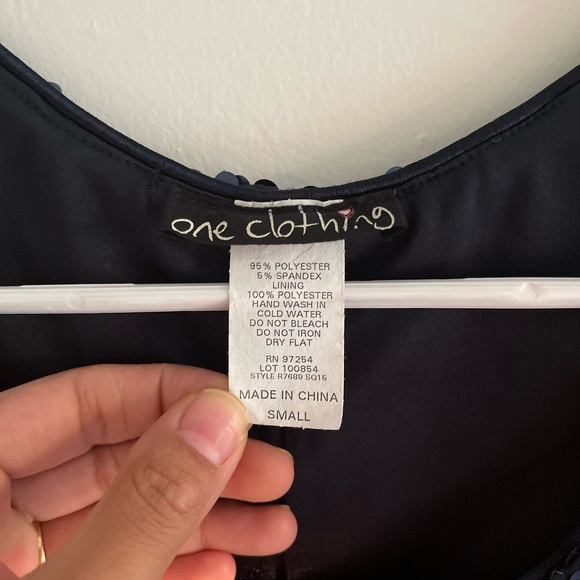 Sleeveless Navy Blue Sequin Mini dress - Picture 2 of 9